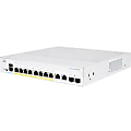 Cisco 350 CBS350-8P-2G Ethernet Switch - 10 Ports - Manageable - 2 Layer Supported - Modular - 2 SFP Slots - 17.95 W Power Consumption - 67 W PoE Budget - Optical Fiber, Twisted Pair - PoE Ports - Rack-mountable - Lifetime Limited Warranty