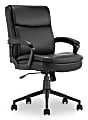 Click365 Transform 2.0 Ergonomic Bonded Leather Mid-Back Office Chair, Black
