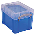 Really Useful Box Plastic Storage Container With Built In Handles And Snap  Lid 17 Liters 18 78 x 15 38 x 8 Clear - Office Depot
