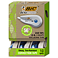 BIC Ecolutions Wite-Out Brand Correction Tape, 19.6 Feet, 10-Count Pack, Correction Tape Made from 56% Recycled Plastic Excluding Tape 1 thumbnail image