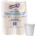 Genuine Joe 10 oz Disposable Hot Cups - 50 / Pack - 5 / Bundle - White - Polyurethane - Hot Drink, Beverage 1 thumbnail image