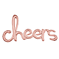 Amscan "Cheers" Cursive Balloon Banner, 21" x 40", Rose Gold