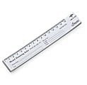 Medline Educare® Paper Wound Rulers, 7 1/2"H x 1 1/8"W x 1/8"D, Black/White, 25 Rulers Per Pad, Pack Of 10 Pads 1 thumbnail image