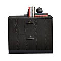 Sauder® Via 36"W x 23-1/2"D Lateral 2-Drawer File Cabinet, Bourbon Oak/Soft Black 1 thumbnail image