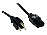 Comprehensive Standard - Power cable - NEMA 5-15 (P) to power IEC 60320 C13 - AC 125 V - 10 A - 10 ft - molded - black 1 thumbnail image