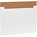 Partners Brand White Jumbo Fold-Over Mailers, 30" x 22 1/2" x 1/4", Pack Of 20