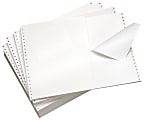 Domtar Continuous Form Paper, Clean Edge Tri-Perforation, 14 7/8" x 11", 20 Lb, White, Carton Of 2,700 Forms