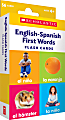 Scholastic English-Spanish First Words Flash Cards, 6-5/16”H x 3-7/16”W, Pre-K, Pack Of 56 Cards