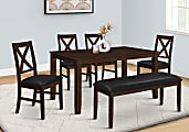 Monarch Specialties Sam Rectangular Dining Table, 29-1/2”H x 59”W x 35-1/2”D, Brown 1 thumbnail image
