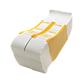 Sparco Kraft Paper ABA Bill Straps, $1,000, White/Yellow, Box Of 1,000
