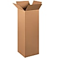 Partners Brand Tall Corrugated  Boxes, 12" x 12" x 36", Kraft, Pack Of 15