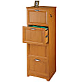 Realspace® Magellan 19"D Vertical 4-Drawer File Cabinet, Honey Maple