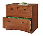 Realspace® Dawson 30-1/2"W x 21-3/4"D Lateral 2-Drawer File Cabinet, Brushed Maple 1 thumbnail image
