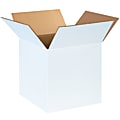 Partners Brand White Corrugated Boxes, 14" x 14" x 14", Pack Of 25
