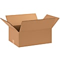 Partners Brand Corrugated Boxes, 15" x 11" x 6", Kraft, Pack Of 25