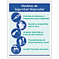 ComplyRight™ Corona Virus And Health Safety Posters, Enhanced Safety Measures, Spanish, 10" x 14", Set Of 3 Posters