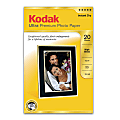 Kodak® Ultra-Premium Photo Paper, High Gloss, Ledger Size (11" x 17)", 10 Mil, Pack Of 20 Sheets