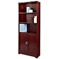 Realspace® Magellan 72"H 5-Shelf Bookcase With Doors, Classic Cherry