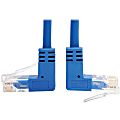 Tripp Lite Cat6 Ethernet Cable Up/Down Angled UTP Slim Molded M/M Blue 2ft - 2 ft - 28 AWG - Blue