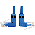 Tripp Lite Cat6 Ethernet Cable Up/Down Angled UTP Slim Molded M/M Blue 2ft - 2 ft - 28 AWG - Blue 1 thumbnail image