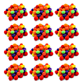 Charles Leonard Pom-Poms, Assorted Hot Colors, 50 Pom-Poms Per Pack, Set Of 12 Packs 1 thumbnail image