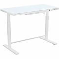 Uncaged Ergonomics Rise Up Glass Electric Standing Desk White - Modern Style - 155 lb Capacity - Adjustable - RUGLASSWHITE 1 thumbnail image
