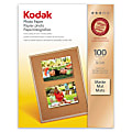 Kodak® Matte Photo Paper, Letter Size (8 1/2" x 11"), 7 Mil, Pack Of 100 Sheets