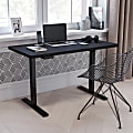 Flash Furniture Electric Height-Adjustable 48"W Standing Desk, Black