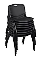 Regency M Breakroom Stacking Chairs, Chrome/Black, Pack Of 8 Chairs