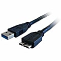 Comprehensive USB 3.0 A Male to Micro B Male Cable 6ft. - 6 ft Micro-USB/USB Data Transfer Cable - First End: 1x Type A Male USB - USB3AMCB6ST 1 thumbnail image