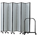 Screenflex Portable Room Partition Divider, 72"H x 289"W, Gray