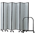 Screenflex Portable Room Partition Divider, 72"H x 157"W, Gray