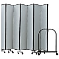 Screenflex Portable Room Partition Divider, 96"H x 289"W, Gray