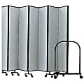 Screenflex Portable Room Partition Divider, 96"H x 157"W, Gray