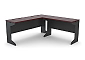 Ameriwood™ Home Pursuit L-Shaped Desk With Credenza And Bridge Table, Cherry/Gray