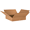 Partners Brand Flat Corrugated Boxes, 18" x 18" x 4", Kraft, Pack Of 25