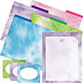 Barker Creek Get Organized File Folder Set, 1/3-Cut Tab, Letter Size, Purple Tie-Dye, Set Of 107 Pieces 1 thumbnail image