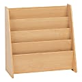 IRIS 4-Pocket Magazine Rack, 23-1/4"H x 22-5/8"W x 10-11/16"D, Light Brown 1 thumbnail image