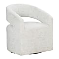 Office Star Devin Fabric Swivel Accent Chair, 32-1/2”H x 27-1/2”W x 26”D, White Speckle