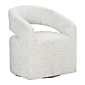 Office Star Devin Fabric Swivel Accent Chair, 32-1/2”H x 27-1/2”W x 26”D, White Speckle 1 thumbnail image