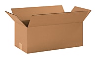Partners Brand Long Corrugated Boxes, 20" x 10" x 8", Kraft, Pack Of 20