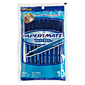 Paper Mate® Write Bros.® Grip Ballpoint Stick Pens, Medium Point, 1.0 mm, Blue Barrel, Blue Ink, Pack Of 10