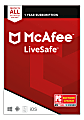 McAfee® LiveSafe™, Unlimited Devices, For PC/Mac®/iOS/Android, 1-Year Subscription, Download