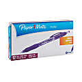 Paper Mate® Profile™ Retractable Ballpoint Pens, Bold Point, 1.4 mm, Translucent Purple Barrel, Purple Ink, Pack Of 12