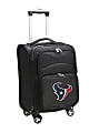 Denco ABS Upright Rolling Carry-On Luggage, 21"H x 13"W x 9"D, Houston Texans, Black