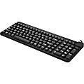 Man & Machine Premium Full Size Waterproof Disinfectable Keyboard - Cable Connectivity - USB Interface - English, French - Computer - PC, Mac - Industrial Silicon Rubber Keyswitch - Black