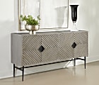 Coast to Coast Umbriel 69"W Transitional Credenza With 4 Doors, Gray