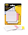 Post-it® Note Tabs, 3 3/8" x 2 3/4", Red/Yellow, 25 Flags Per Pad, Pack Of 2 Pads