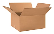 Partners Brand Corrugated Boxes, 24" x 20" x 12", Kraft, Pack Of 10