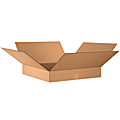 Partners Brand Flat  Corrugated Boxes, 24" x 24" x 4", Kraft, Pack Of 10